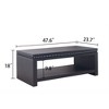 Lyngins Modern Coffee Table for Living Room – Floating Top Design, Wood Coffee Table with Rectangular Tabletop, Center Table & Sofa Table - 3 of 4