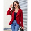 Womens Casual Blazer Long Sleeve Open Front Ruffle Work Office Cardigan Suit Jackets - 3 of 4