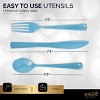 150 Pack Plastic Silverware Heavy Duty, Disposable Cutlery, 50 Spoons, 50 Forks, 50 Knives, Plastic Utensils Set for Party - SparkSettings - 2 of 4