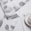 Leaf Printed Pattern Linen Textured Sheer Kitchen Curtains - 3 of 4