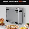 Kitchen Elite 15 in 1 Digital Toaster Oven Air Fryer Combo with Touch Panel and 12 Inch Pizza Capacity, Stainless Steel, Silver - 2 of 4