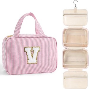 Toiletry Bag Men Hanging Compact Large Travel Initial Makeup for Women Teen - 1 of 4