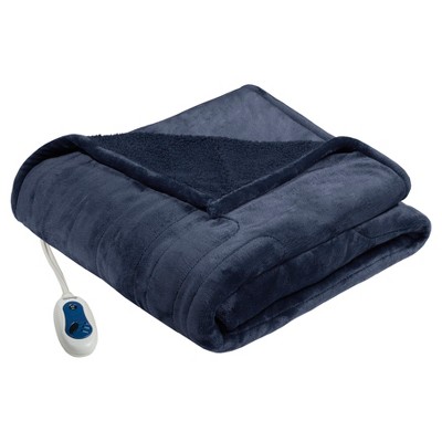 Microlight Berber Electric Throw (60"x70") Indigo - Beautyrest