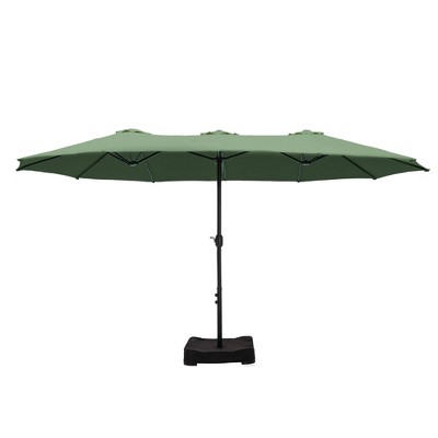 Captiva Designs 9'x15' Rectangular Outdoor Market Umbrella with Extra Large Base