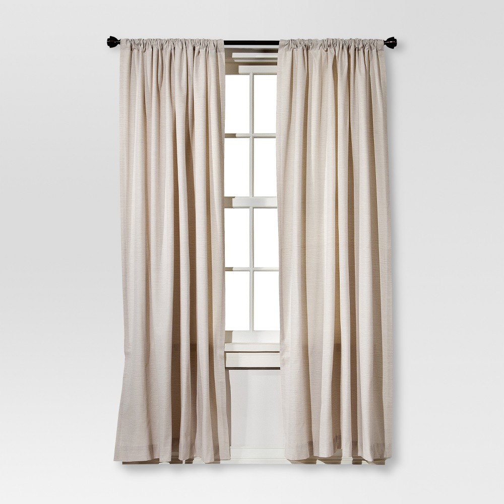 Photos - Curtains & Drapes 54"x84" Light Filtering Farrah Window Curtain Panel Cream - Threshold™