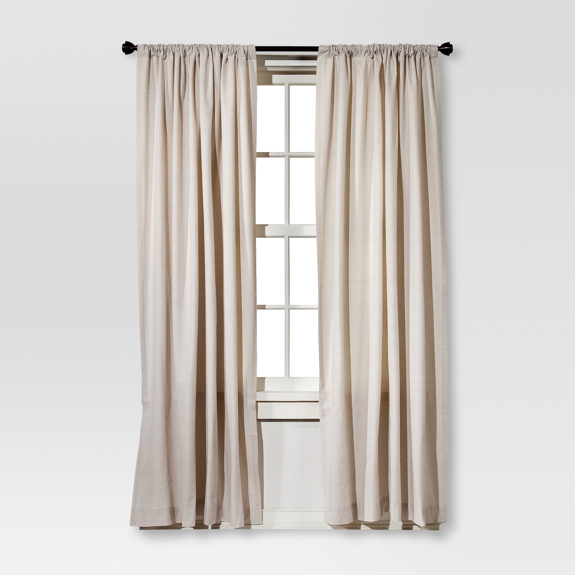 54"x84" Light Filtering Farrah Window Curtain Panel Cream - Threshold™