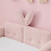 KTMBDW Twin Bed Frames for Kids, Upholstered Platform Bed Frame with Safety Rail, Pocket & Rabbit Ear Shaped Headboard, Solid Wooden Slats - 4 of 4
