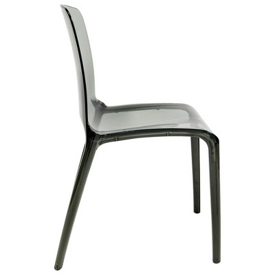 Murray Modern Transparent and Black Dining Chair Duo