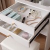 CAVINAS Vanity Desk with Plip Top Mirror, Charging Station & Hidden Stool for Apartment, Bedroom - 3 of 4