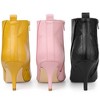 Allegra K Women's Pointed Toe Side Zipper Stiletto Heels Ankle Boots - 2 of 4