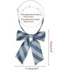 Elerevyo Women's Stylish Adjustable Elastic Band Pre-tied Stripes Bow Ties - 2 of 4