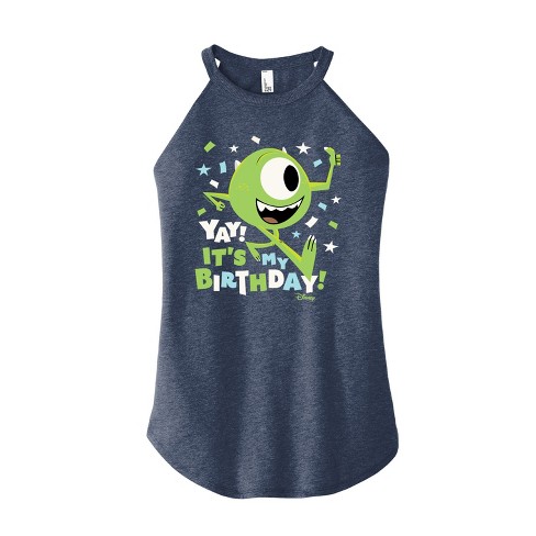 Women's - Disney - Mike Yay It's My Birthday Graphic High Neck Tank ...