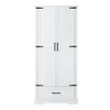 69" Tall Bathroom Storage Cabinet, Freestanding Kitchen Storage Cabinet With Adjustable Shelves, Accent Bathroom Cabinet For Living Room Utility Room - 4 of 4