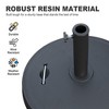 DOMETOUR Patio Umbrella Base, Adjustable Knob & Handles, Heavy Duty Stand for 1.5''~1.9'' Outdoor Market Umbrella, Black - 3 of 4