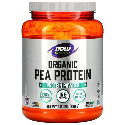 Now Foods Sports, Organic Pea Protein Powder, Pure Unflavored, 1.5 lbs (680 g), Protein Powders