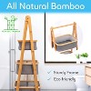 3-Tier Bamboo Shelf for Organizing with Storage Hamper, Foldable Laundry Baskets, Space-Saving Design - 4 of 4