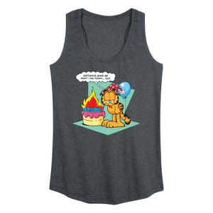 Women's - Garfield - Birthday's Make Me Old Graphic Racerback Tank - 1 of 4