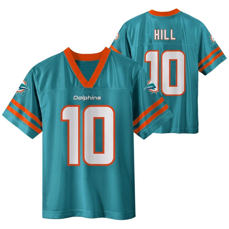 NFL Miami Dolphins Boys&#39; Short Sleeve Hill Jersey, 1 of 4