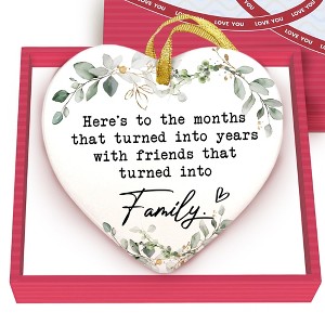 Friendship Ornament for Women for Friend - Friends That Turned into Family - Heart-Shaped - 1 of 4