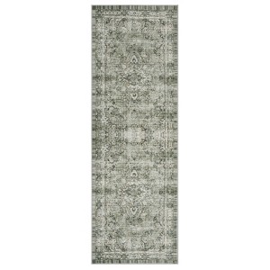 Fulvari Vintage Distressed Area Rug Soft Washable Rug Non Slip Non Shedding Rug Low Pile Thin Floor Carpet,Rug for Bedroom, Living Room - 1 of 3