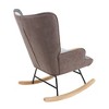 CAVINAS Accent Chair Rocking Chair Mid Century Modern Glider Rocking Chair with Patchwork Linen - 4 of 4