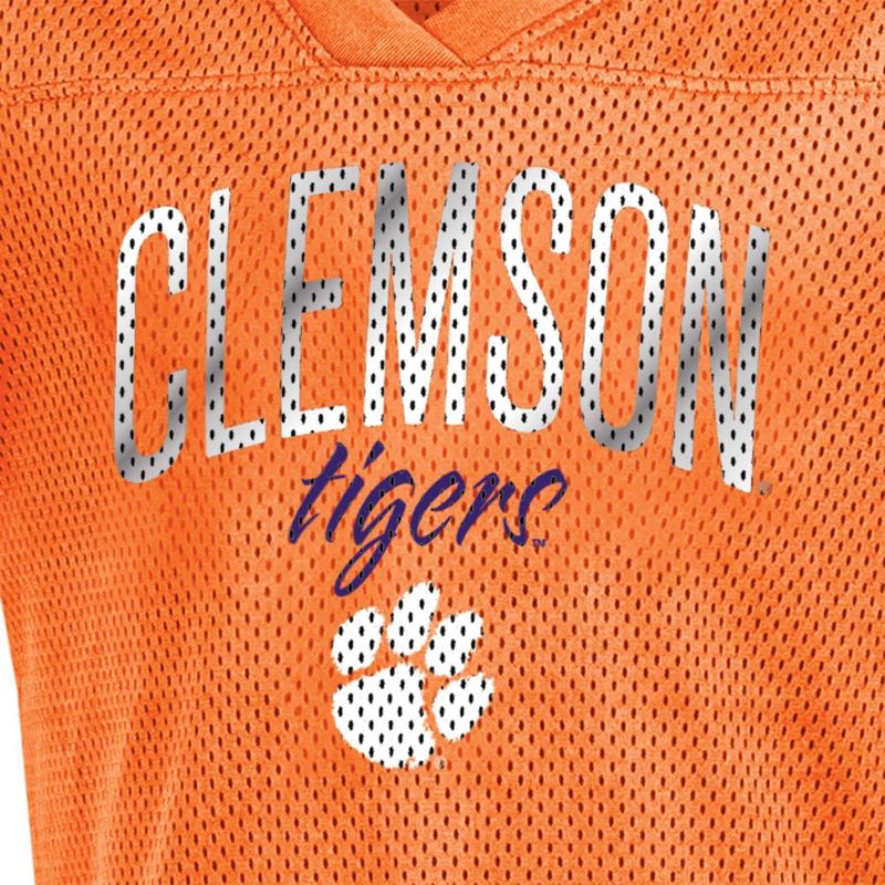 NCAA Clemson Tigers Girls&#39; Mesh T-Shirt Jersey, 3 of 4