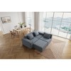 118'' Corduroy Velvet Modular 3-Seater Sofa with Footrest, Convertible Oversized Sofa Bed and Flexible Configuration - 4 of 4