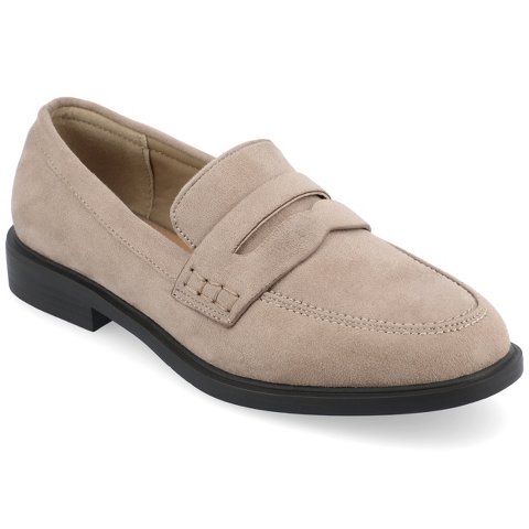 Женские туфли Journee Collection Women's Raichel Slip On Loafer Flats, 7.5 Stone