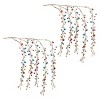 Hanging Bead Spray Set of 2 Gold and Pink Holiday Stems 12 Inch Height Christmas Decor By Melrose - 3 of 3