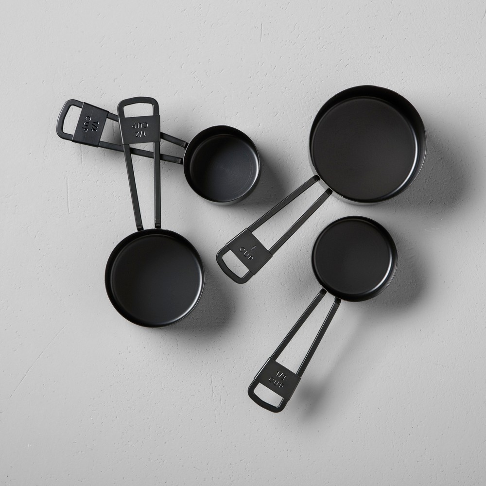 4pc Measuring Cup Set Matte Black - Hearth &amp; Handâ„¢ with Magnolia