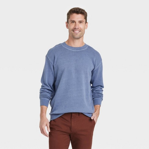 Men's Relaxed Fit Crewneck Pullover Sweatshirt - Goodfellow & Co™ Brown Xxl  : Target