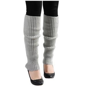 INSPIRE CHIC Women's Knitted Solid Color Warm Knee High Length Ribbed Leg Warmers - 1 of 4