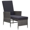 vidaXL Patio Lounge Set - 2 Piece with Cushions in Anthracite - Poly Rattan Construction in Gray - Ideal for Outdoor Use - Comes with Coffee Table - 3 of 4