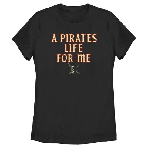 Women's Pirates of the Caribbean: Curse of the Black Pearl A Pirates Life  for Me T-Shirt - Black - 2X Large