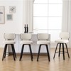 Bekrvio 26"/29” Swivel Bar Stools Set of 4, Upholstered Faux Leather Barstools with Back, Bar Chairs Island Stools for Kitchen Counter - 2 of 4