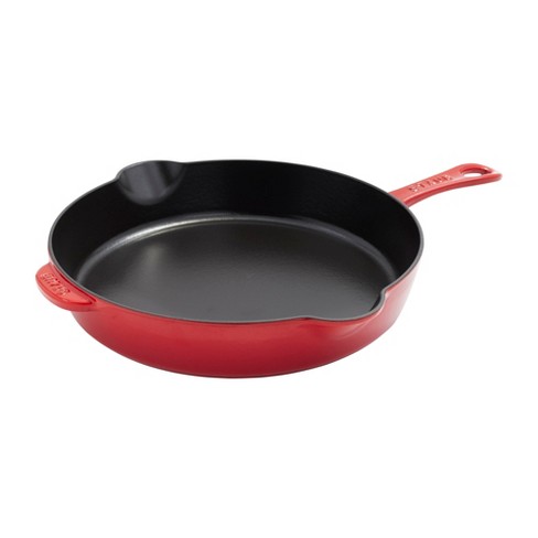 Staub Cast Iron - Fry Pans/ Skillets 11-Inch, Traditional Deep Skillet, Cherry