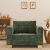1-Seater Plush Cloth Soft Sofa Chair with High Sofa Legs, Easy Cleaning, and Fun Assembly - 4 of 4