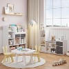 GustoWave  4-Tier Kids Bookshelf Wood Toy Storage Organizer Kids Book Shelf with 10 Cubbies and 2 Drawer Kids Bookcase Kids Storage Cabinet - 3 of 4