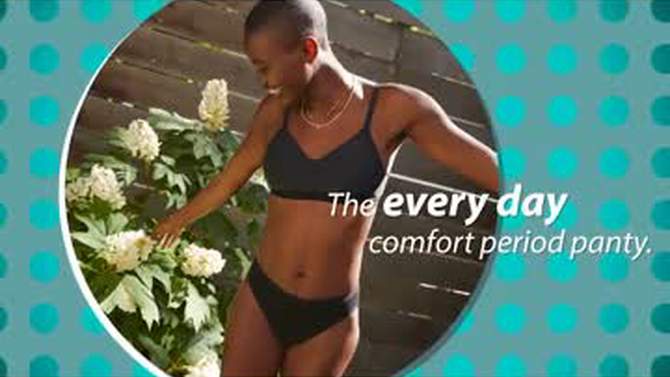 Hanes Women's 3pk Comfort Period and Postpartum Light Leak Protection Briefs - Beige/Gray/Black, 2 of 9, play video