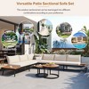 YOOCOZZ 6-Piece Iron Patio Seating Set with Sectional Sofa and Round Nesting Coffee Tables - 3 of 4