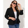 Whizmax Women Plus Size Casual Blazer Open Front Long Sleeve Work Office Cardigan Jackets,black,2XL - 4 of 4
