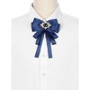 INSPIRE CHIC Women's Big Bow Vintage Rhinestone Ribbon Solid Color Bow Brooch - 4 of 4