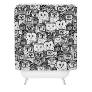 Just Owls Shower Curtain - Deny Designs: 71x74 Polyester Non-Woven Fabric, Machine Washable, Ring Top - 1 of 2