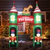 Outsunny 139.75" Christmas Inflatable "Happy Holidays" Archway 2 Nutcracker Soldiers Rocking Horse, Blow-Up Outdoor LED Yard Display Lawn Garden - 2 of 4