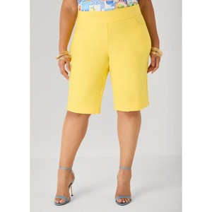 Women's Plus Size Millennium Bermuda Shorts - Size 22/24, Primrose