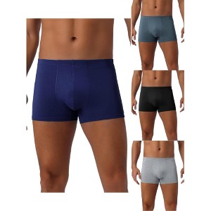 INSPIRE CHIC Men's 4 Pack Underwear Soft Solid Color Boxer Briefs - 1 of 4