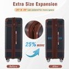 3 Piece Luggage Set, Spinner Wheels Suitcase With TSA Lock, ABS Hardshell Expandable Luggage Set With Cosmetic Case For Traveling - 2 of 4