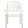 vidaXL Bistro Set Patio Table and Chair Bistro Table Outdoor Cast Aluminum - White 4 Items - 4 of 4