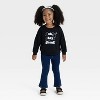 Toddler Girls' Halloween French Terry Pullover - Cat & Jack™ Black - 4 of 4