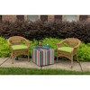 Casual Cushion Solid Sunbrella Fabric 1-Piece Indoor/Outdoor Wicker Seat Pad Cushion, 19.5"W x 19.5"L - 2 of 4